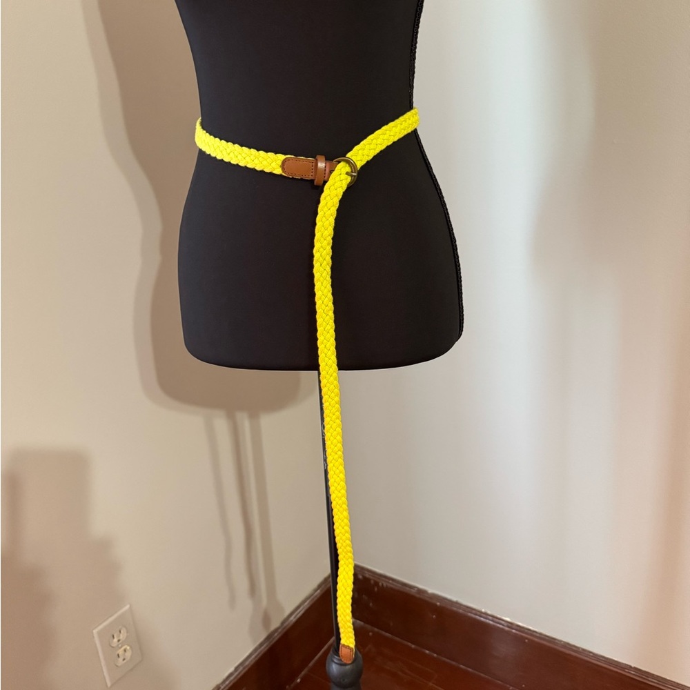 Vibrant Yellow Braided Belt
